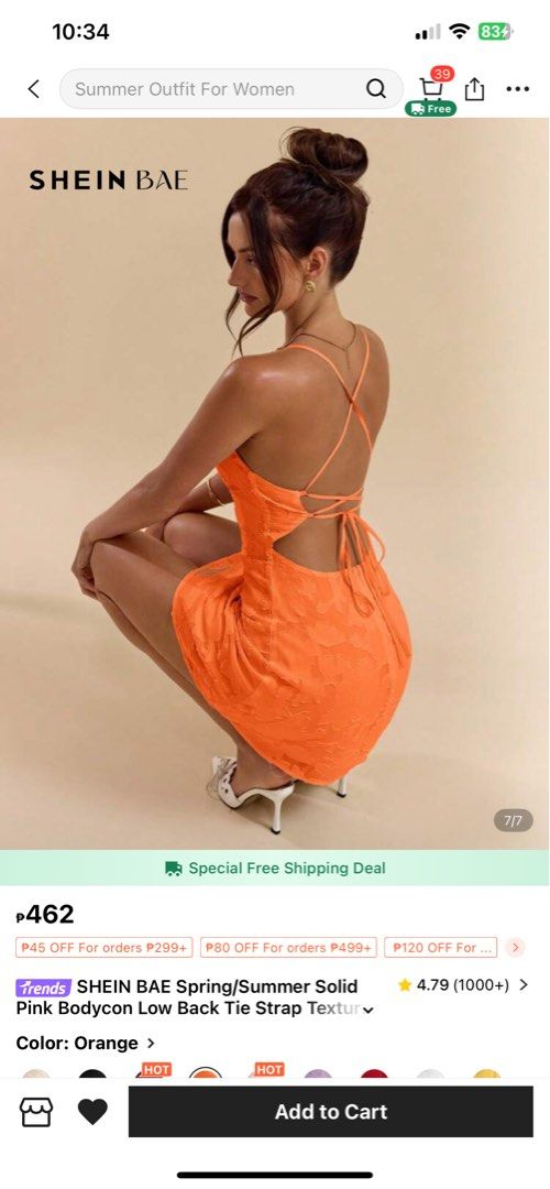 SHEIN Summer Bodycon Dress (Category: Dresses) located in Valenzuela. Submitted by icethrifts (Listing ID 1392702314, Image 2). Description: rfs: wrong size.