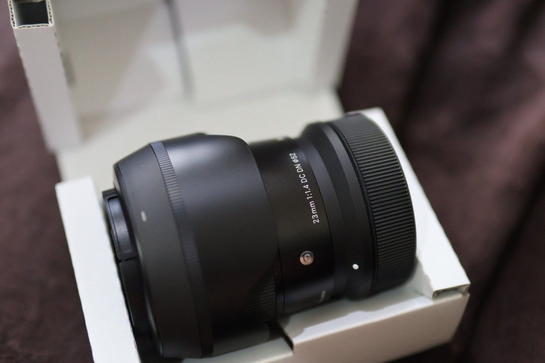 Sigma RF 23mm f1.4 (Category: Lens & Kits) located in Taguig. Submitted by 1sthand.gadgets (Listing ID 1362119136, Image 1). Description: one month used under warranty bought in Henry's.