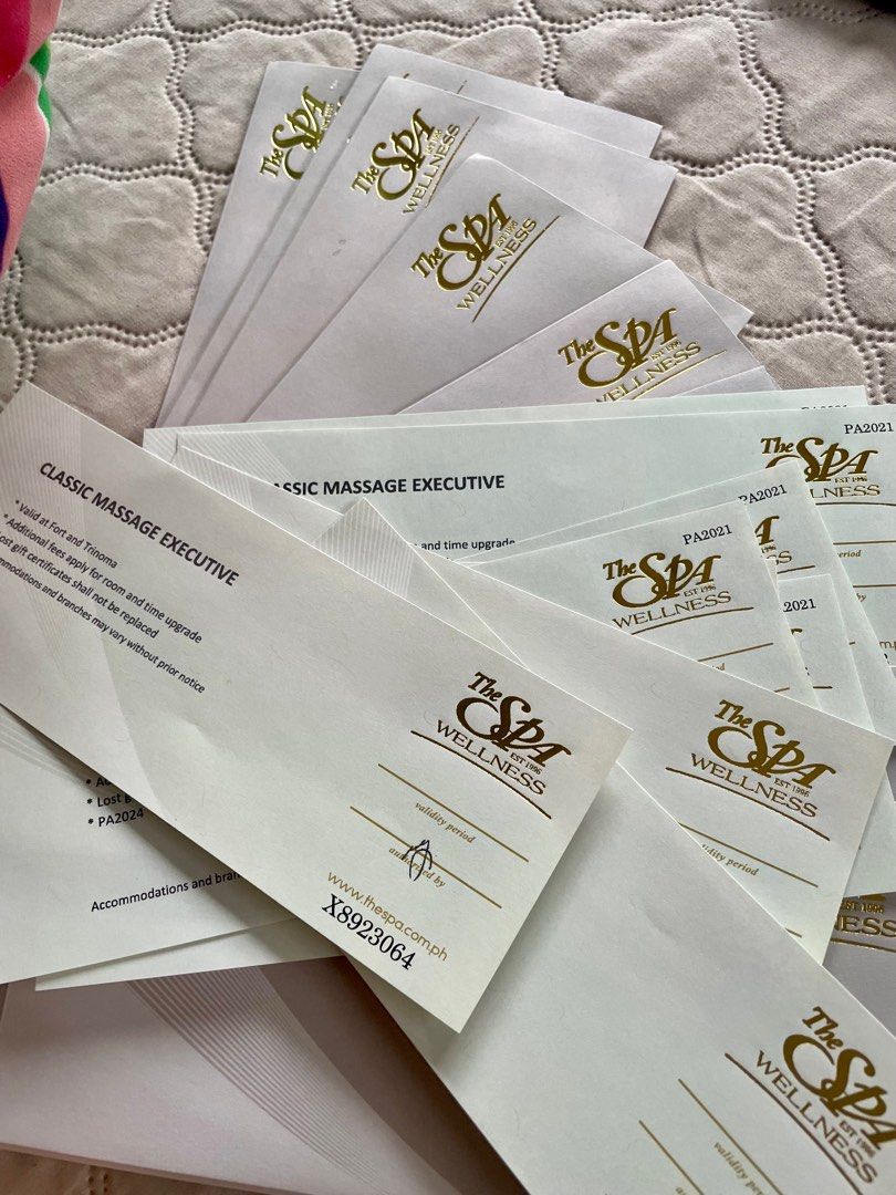 The Spa Gift Certificates Executive Massage (Category: Store Credits) located in Makati City. Submitted by glamorous_finds (Listing ID 1392761951, Image 2). Description: The Spa Gift Certificates - The Executive rooms are private rooms with access to the common wet floor area. Available at Fort BGC and Trinoma. - No expiry dates - Updated price is Ps 1,705 each and selling it for Ps 1,250 each (fixed price) - Please see terms and conditions. Clas