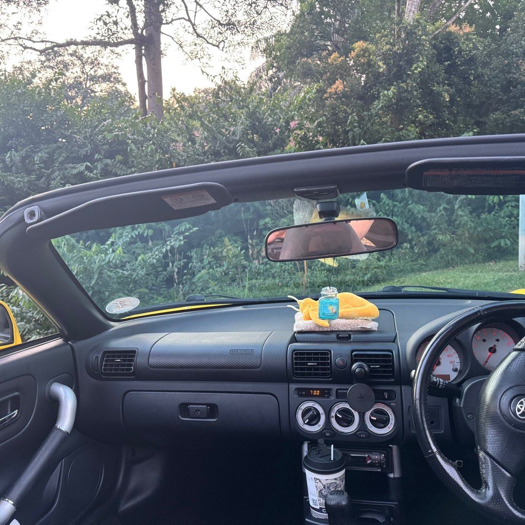 Toyota MR-S 1.8 V-Edition SMT (A) (Category: Used Cars) located in Singapore. Submitted by squirtlewithsunglasses (Listing ID 1392808002, Image 3). Description: 1 Owner , Car has been in my family. Will come with spare tail lights . SMT has been converted to 6 Speed Manual. Everything else is Original. Feel free to offer , dont mind using the car for trade in for family usage. PQP at 119,379 for new 10 Year COE. LF Alphard or Vellfire .