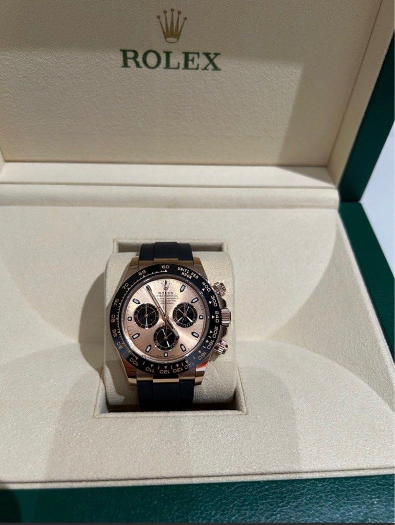 [2020] Rolex Daytona 116515LN- 0018Everose Gold FULL SET (Category: Watches) located in Singapore. Submitted by ihearthermes (Listing ID 1393029840, Image 2). Description: -Complete Set 98% Very good condition Sundust color .