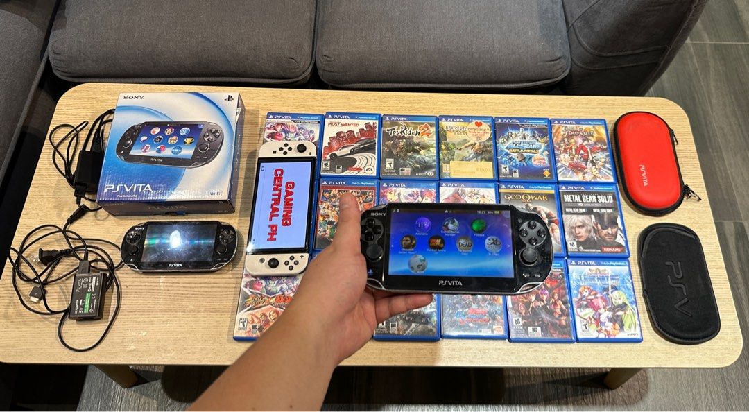2x PS Vita OLED Bundle for SALE (Category: PlayStation) located in Bulacan. Submitted by gamingcentralph (Listing ID 1392980091, Image 2). Description: 2x PS Vita OLED Bundle for SALE PS VITA #1 Inclusions: PS Vita OLED Box PS Vita OLED unit SD2Vita 128gb Micro SD card Charger (third party) Tempered glass Pouch Thumb grips PRICE: 6,000 Condition: CFW, full of games and with active shop that you can use to download games for FREE. The unit has amo