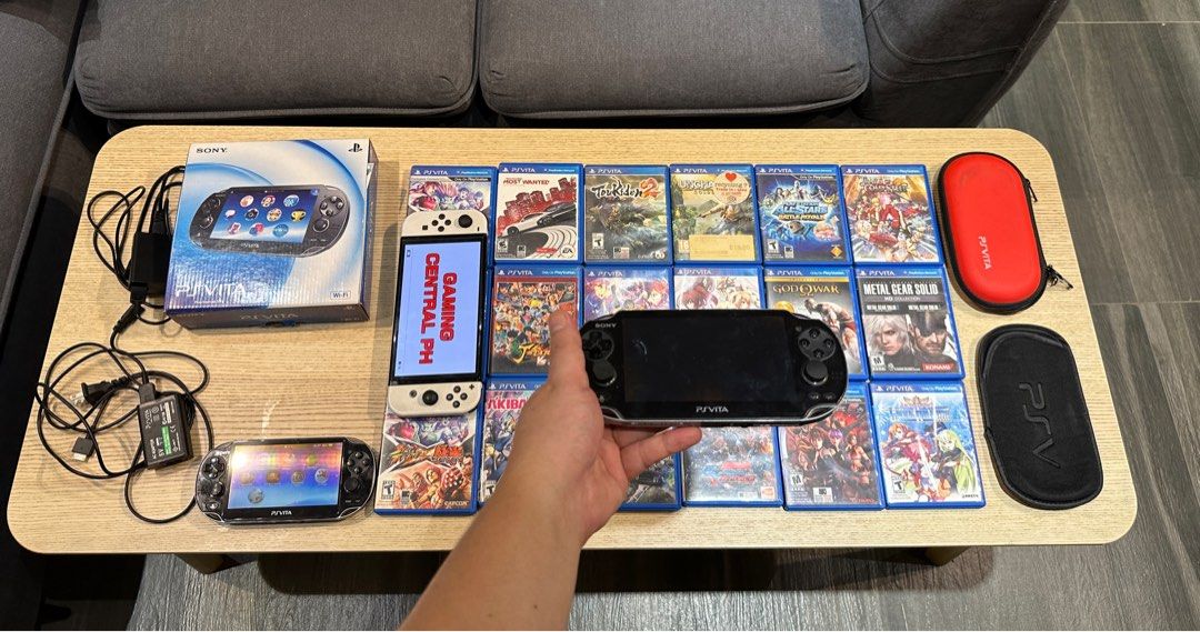 2x PS Vita OLED Bundle for SALE (Category: PlayStation) located in Bulacan. Submitted by gamingcentralph (Listing ID 1392980091, Image 3). Description: 2x PS Vita OLED Bundle for SALE PS VITA #1 Inclusions: PS Vita OLED Box PS Vita OLED unit SD2Vita 128gb Micro SD card Charger (third party) Tempered glass Pouch Thumb grips PRICE: 6,000 Condition: CFW, full of games and with active shop that you can use to download games for FREE. The unit has amo