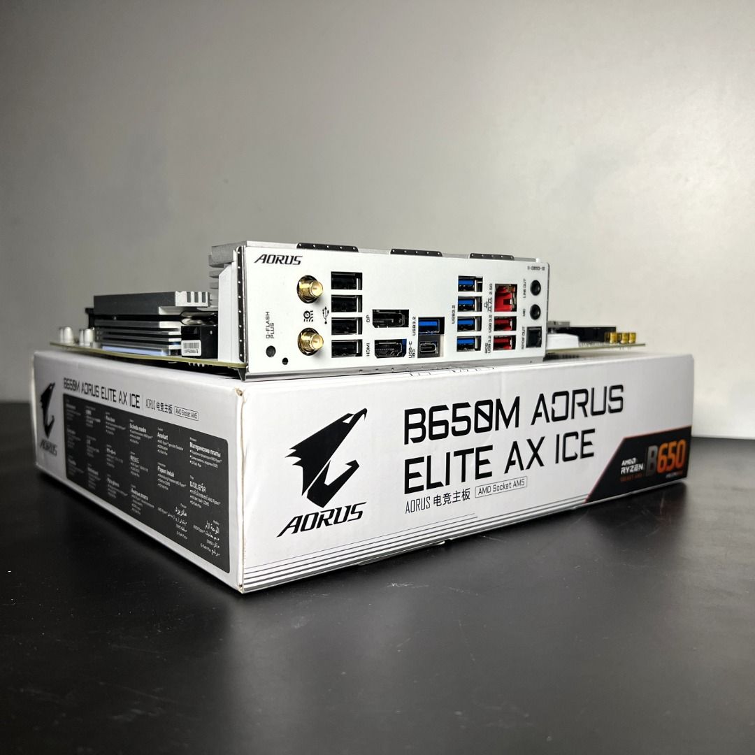 B650M Aorus Elite AX Ice (Category: Computer Parts) located in Manila. Submitted by princety15 (Listing ID 1392905030, Image 3). Description: Brand New 1 Year Warranty Discounted if bundled with CPU Ryzen 5 7500F Ryzen 5 7600 Ryzen 5 7600X Ryzen 7 7700 Other AM5 Motherboard also available AsRock B650M H / M.2 MSI Pro B650M-P MSI B650M Gaming Plus Wifi Gigabyte B650M Aorus Elite AX Asus TUF Gaming B650M-E WiFi MSI B850M Gaming Plus Wifi Page: Unca