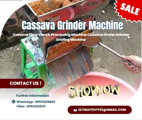 Cassava Grater Grinder Grating Machine Cassava Grinder Machine (Category: Industrial Equipment) located in Caloocan City. Submitted by jayvanntag48794 (Listing ID 1392969351, Image 1). Description: This is the painted style, stainless steel 201 Model : HS-800 Voltage : 220V/50Hz Production : 800kg/h Power : 2200W Weight : 19kg Dimension : 35*35*80cm ✅ 100% LEGIT TRUSTED SUPPLIER! ✅ With Complete Legal Documents ✅ BIR Registered 💰Terms Of Payment