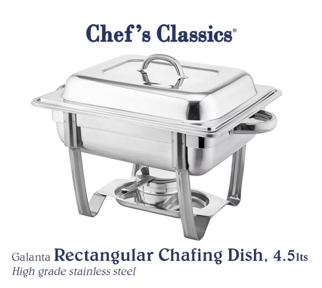 Chafing Dish Stainless Steel (Category: Other Kitchen Appliances) located in Mandaluyong City. Submitted by mygoodfindsph (Listing ID 1392918696, Image 1). Description: 4.5 Liters - 2k 3.8 Liters - 1.5k TAKE ALL: 7K description: stainless steel reason for selling: not in use just stored.