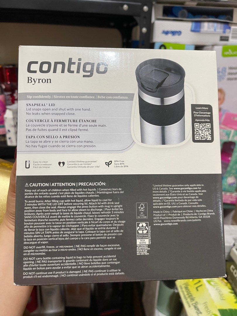 Contigo Byron Travel Mugs (Category: Water Bottles & Tumblers) located in Cavite. Submitted by xoxomhai (Listing ID 1392974147, Image 3). Description: Contigo Byron Travel Mugs (Set of 2) 📏 Size: 16 FL OZ / 473 mL each 💰 Price: ₱1,700 for 2 | ₱900 each ✅ Keeps drinks hot up to 6 hours / cold up to 12 hours ✅ SnapSeal lid – 100% leak-proof & perfect for on-the-go ✅ Double-wall vacuum insulation ✅ Easy-grip design for comfort ✅ Durable & stylish,