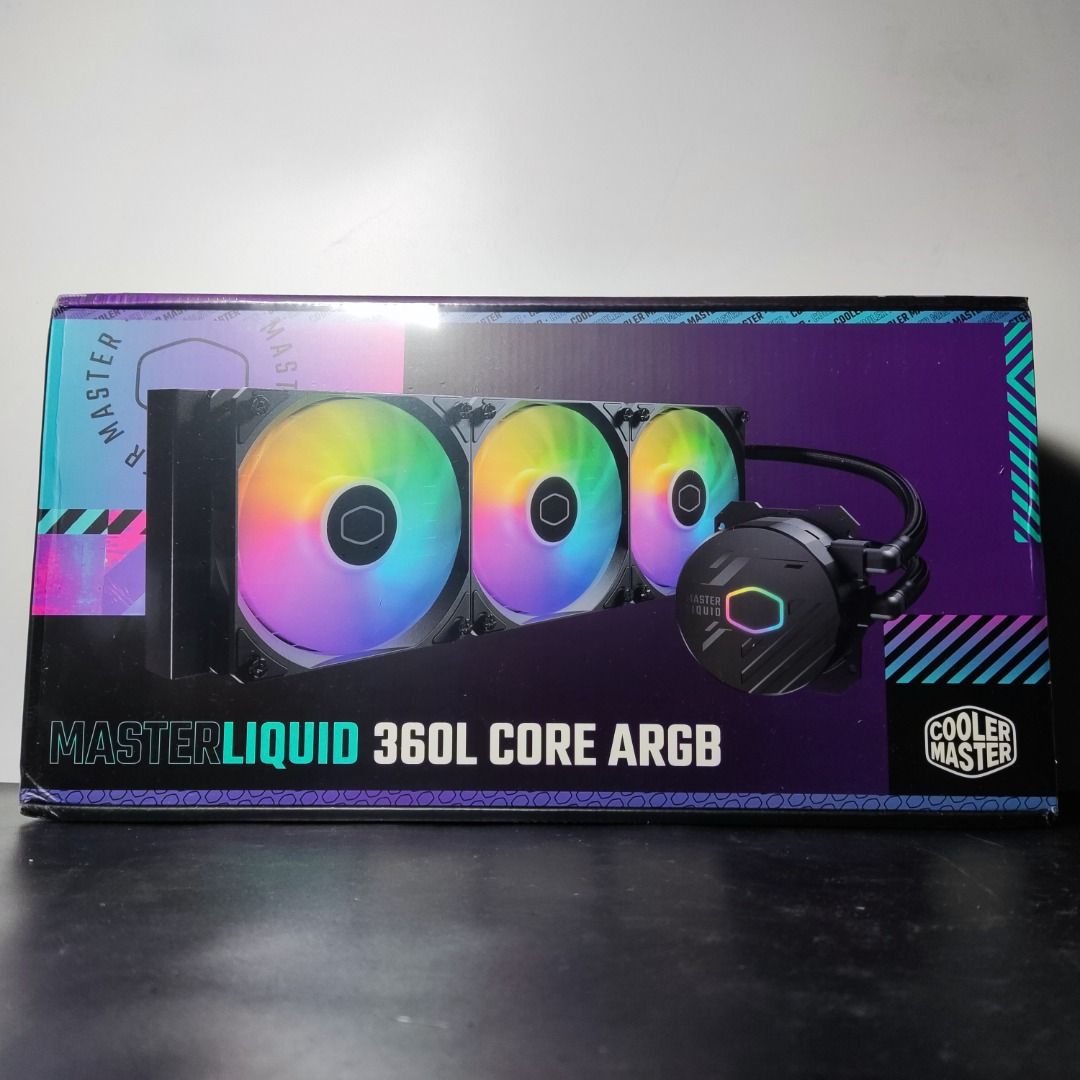 Cooler Master Masterliquid 360L Core ARGB (Category: Computer Parts) located in Manila. Submitted by princety15 (Listing ID 1392917537, Image 2). Description: Radiator Dimensions (L x W x H) 394×119.6×27.2 mm RGB: Included Color: Black / White Other CPU Cooler: (Air Cooler) DeepCool AK500 DeepCool AK500 Digital DeepCool AK6200 Digital Thermalright Assassin X120R SE ARGB Thermalright Peerless Assassin 120R SE Thermalright Phantom Spirit 120 SE The