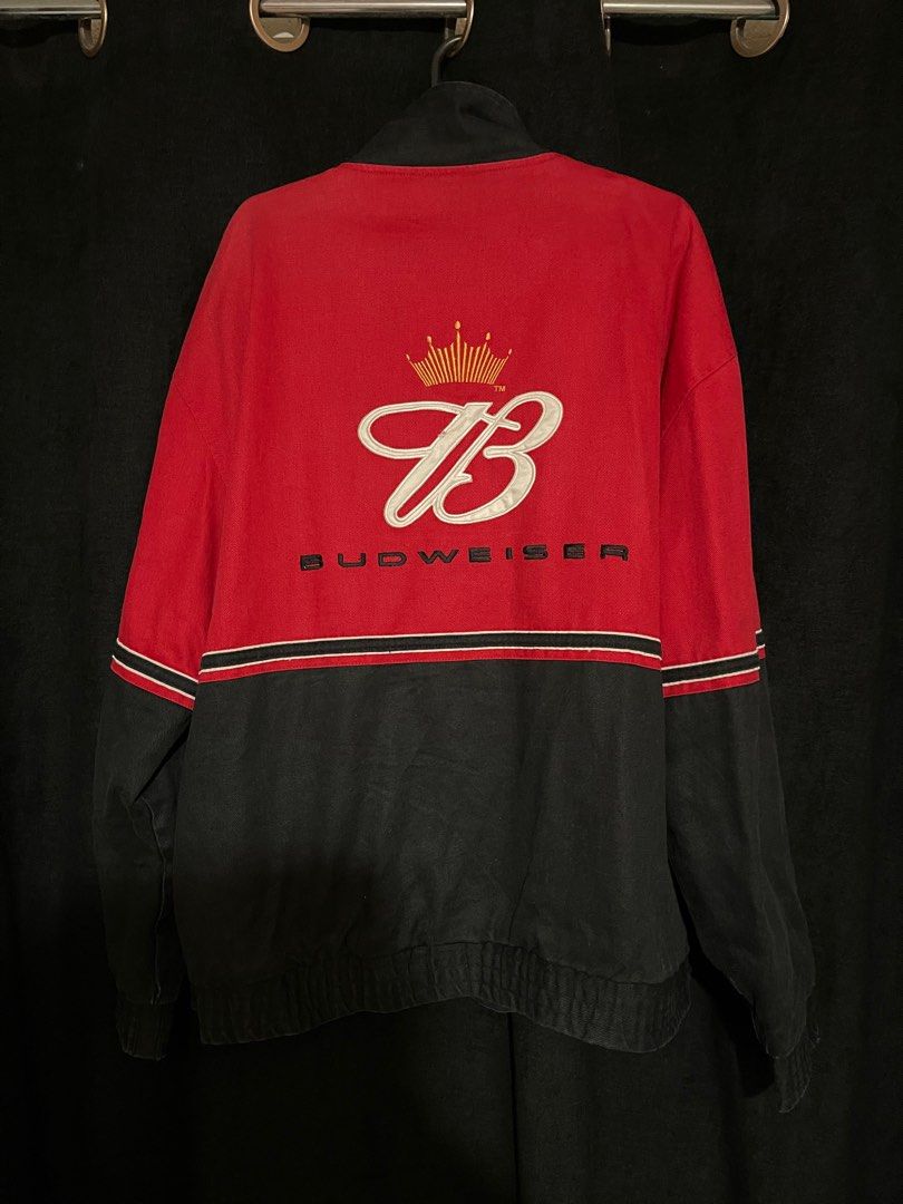Dale Jr Budweiser Nascar Racing Jacket (Category: Coats, Jackets and Outerwear) located in Makati City. Submitted by afterpiece (Listing ID 1393016567, Image 2). Description: Dale Jr Budweiser Racing Jacket Winner's Circle #8 Dale Jr Medium on Tag (24x27) Working buttons and Zipper Vintage. As is condition. see photos for flaws Thrifted in Dubai negotiable, also available for trade RFS: Need funds. .