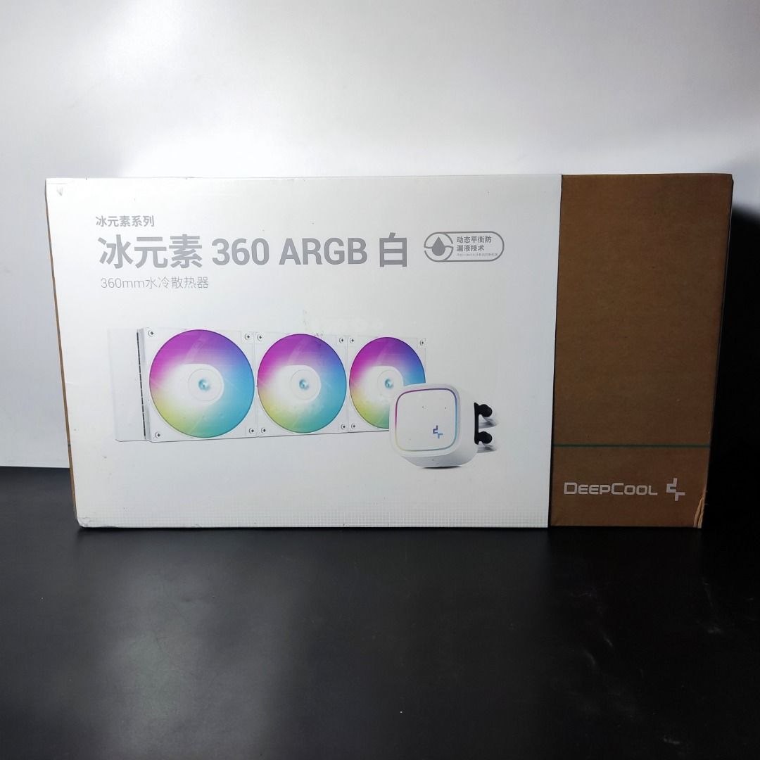 DeepCool LE720 360MM (Category: Computer Parts) located in Manila. Submitted by princety15 (Listing ID 1392914864, Image 2). Description: Radiator Dimensions (L x W x H) 402×120×27 mm RGB: Included Color: Black / White.