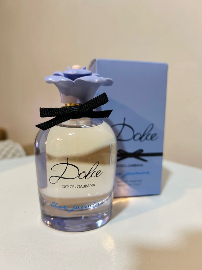 Dolce&Gabbana Dolce Blue Jasmine Eau de Parfum (Category: Fragrance & Deodorants) located in Quezon City. Submitted by hersheeey (Listing ID 1392988209, Image 1). Description: Dolce&Gabbana Dolce (Blue Jasmine) Eau de Parfum 75ml — Unwrapped but tested the scent ONCE only. Comes with the original box. Still full/almost new. Original SRP: Php 8,570 (147 USD) S/N: 11024H1 *Negotiable *RFS: Scent is not for me.