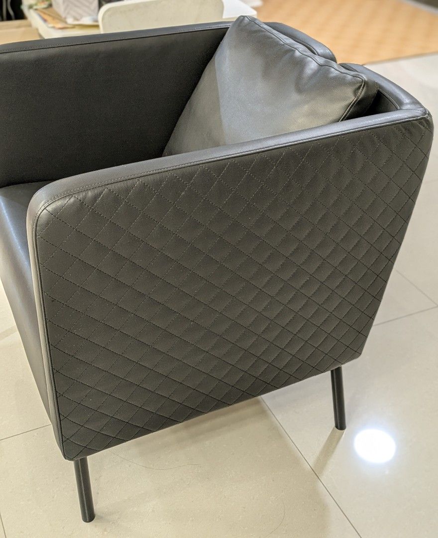 Grey Ekero Chair Armchair Dimensions Ekero Armchair Review IKEA