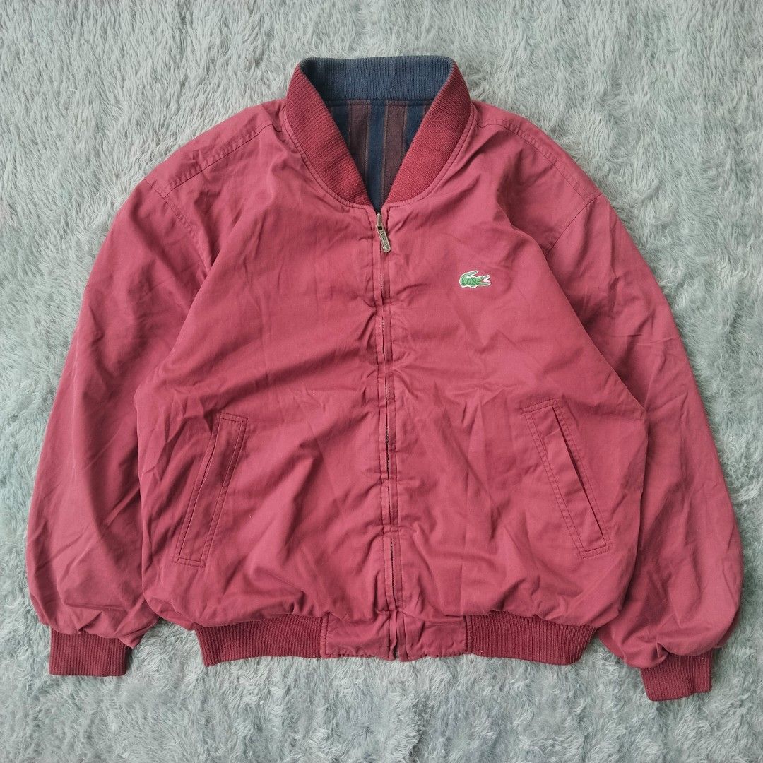 Lacoste Reversible Harrington Casual Jacket Vintage, Fesyen Pria