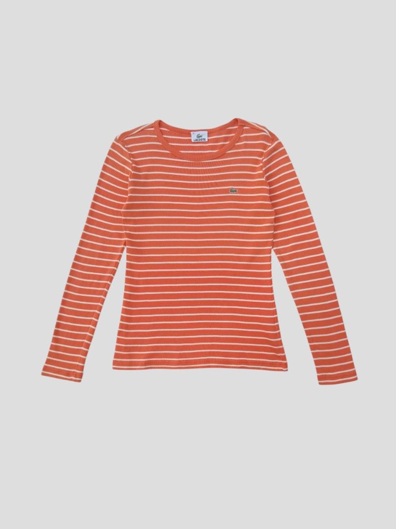 Lacoste Women Longsleeve (Category: Luxury Apparel) located in Davao. Submitted by thriftbuddy (Listing ID 1392999522, Image 2). Description: size 38 width 15" (stretch) length 23" verygood condition 9/10 colorate see photos for details still presentable to wear.