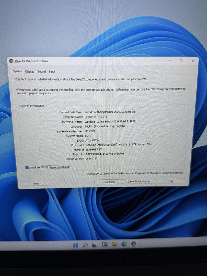 Lenovo V15 G4 I5 12th gen Intel iris XE graphics 16gb ram 512gb nvme Windows 11 pro OS Unit with charger No issue ✅✅ Tested ✅✅ I5 12th gen Intel iris XE graphics 24gb ram 512gb nvme Windows 11 pro OS Unit with charger No issue ✅✅ Tested ✅✅ (Category: Laptops & Notebooks) located in Manila. Submitted by lhainelovi71994 (Listing ID 1393014927, Image 3). Description: Lenovo V15 G4 I5 12th gen Intel iris XE graphics 16gb ram 512gb nvme Windows 11 pro