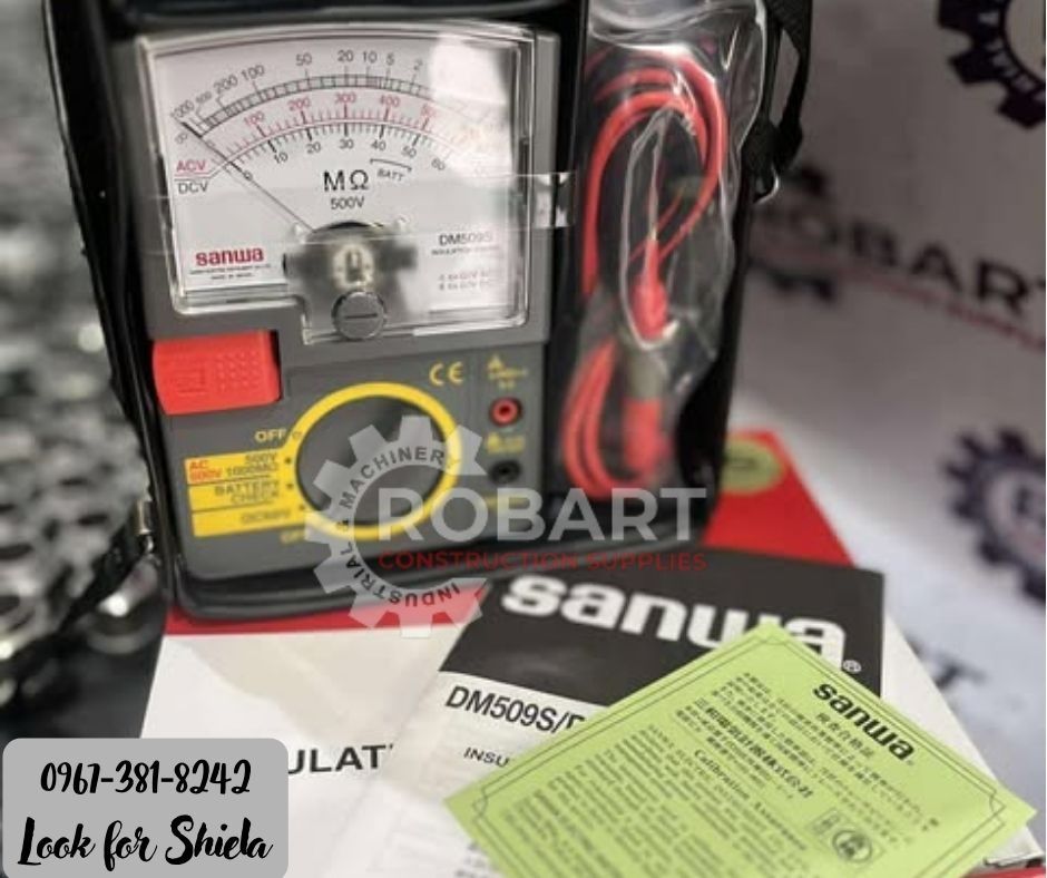 Megger Insulation Tester (Category: Construction Tools & Equipment) located in Manila. Submitted by robartshie24394 (Listing ID 1392969211, Image 2). Description: Megger Insulation Tester Brand: Sanwa Specs: 500V Model: DM509S 𝑹𝑶𝑩𝑨𝑹𝑻 𝑪𝑶𝑵𝑺𝑻𝑹𝑼𝑪𝑻𝑰𝑶𝑵 𝑺𝑼𝑷𝑷𝑳𝑰𝑬𝑺 Office Address: 1405 Yuseco St. Sta Cruz Manila SEND US MESSAGE FOR INQUIRIES ‼️ ‼️ Call: 09673818242 / 09662708845 Vibr - (09673818242) Landline: (𝟩𝟩𝟦𝟨-𝟨𝟤𝟦𝟪) /