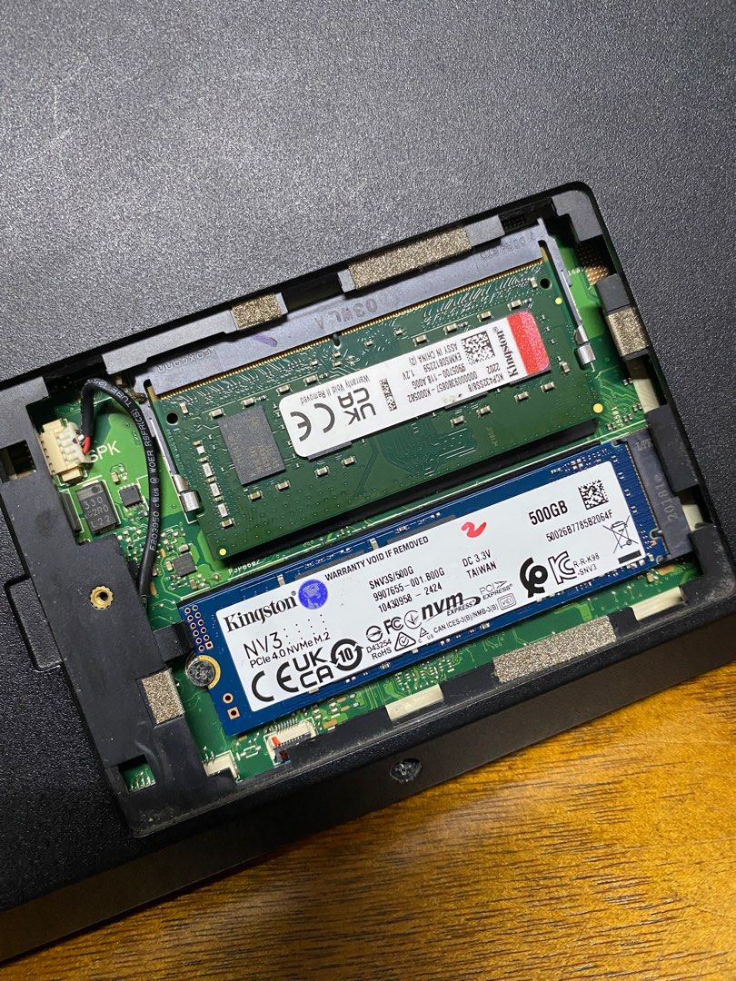 Memory 8GB and SSD 500GB -set (Category: Hard Disks & Thumbdrives) located in Cavite. Submitted by yc.shoppemnl (Listing ID 1392903098, Image 1). Description: Original Kingston NV3 PCIe. 4.0 NVMe M.2 SSD 500GB -Good As New Original Kingston KCP432SS8/8 8GB DDR4 3200MT/s Non-ECC Unbuffered SODIMM- Good as New.