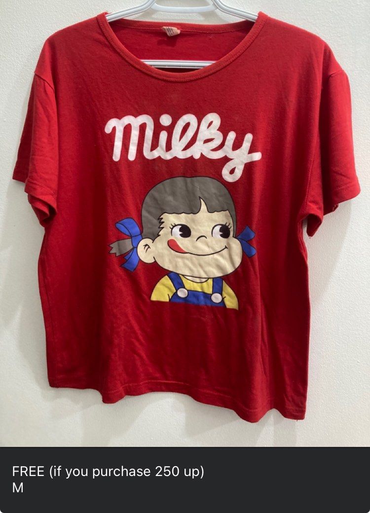 Milky Peco chan shirt (Category: Shirts) located in Taguig. Submitted by revph (Listing ID 1392948270, Image 1). Description: If you purchase 250 up from my listing.