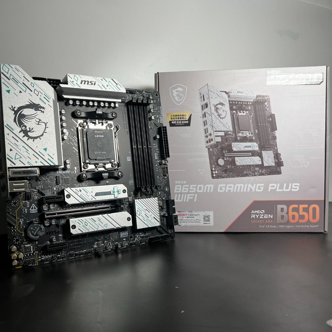 MSI B650M Gaming Plus Wifi (Category: Computer Parts) located in Manila. Submitted by princety15 (Listing ID 1392899119, Image 2). Description: Brand New 1 Year Warranty Discounted if bundled with CPU Ryzen 5 7500F Ryzen 5 7600 Ryzen 5 7600X Ryzen 7 7700 Other AM5 Motherboard AsRock B650M H / M.2 MSI Pro B650M-P MSI B650M Gaming Plus Wifi: Gigabyte B650M Aorus Elite AX Gigabyte B650M Aorus Elite AX Ice Asus TUF Gaming B650M-E WiFi MSI B850M Gamin