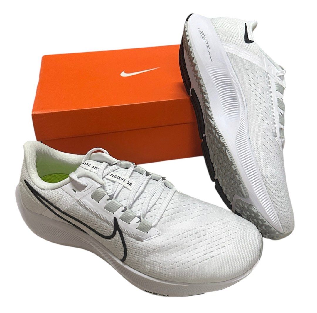 Nike Pegasus 38 'White Black Pure Platinum' (Category: Sneakers) located in Quezon City. Submitted by marc10tiong (Listing ID 1392977183, Image 2). Description: Nike Pegasus 38 'White Black Pure Platinum' * Brand New * Size 11.5 US Men’s * ₱1,500 plus shipping fee * Mode of payments: BPI | GCASH | MAYA * We ship nationwide 📦 LBC | JRS | Lalamove * Loc: Novaliches, Quezon City .