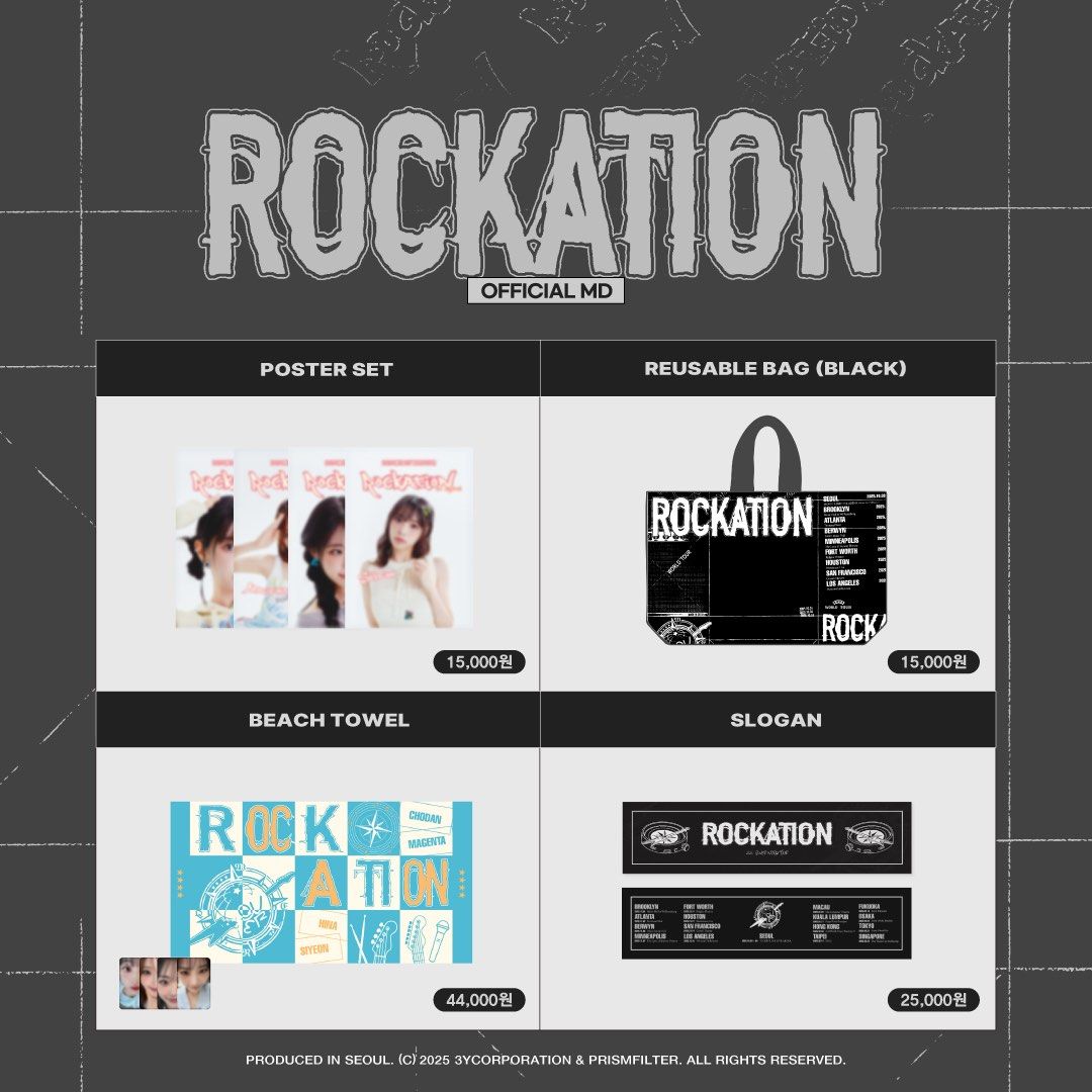 PO QWER <ROCKATION IN SEOUL> CONCERT MD merch chodan magenta hina