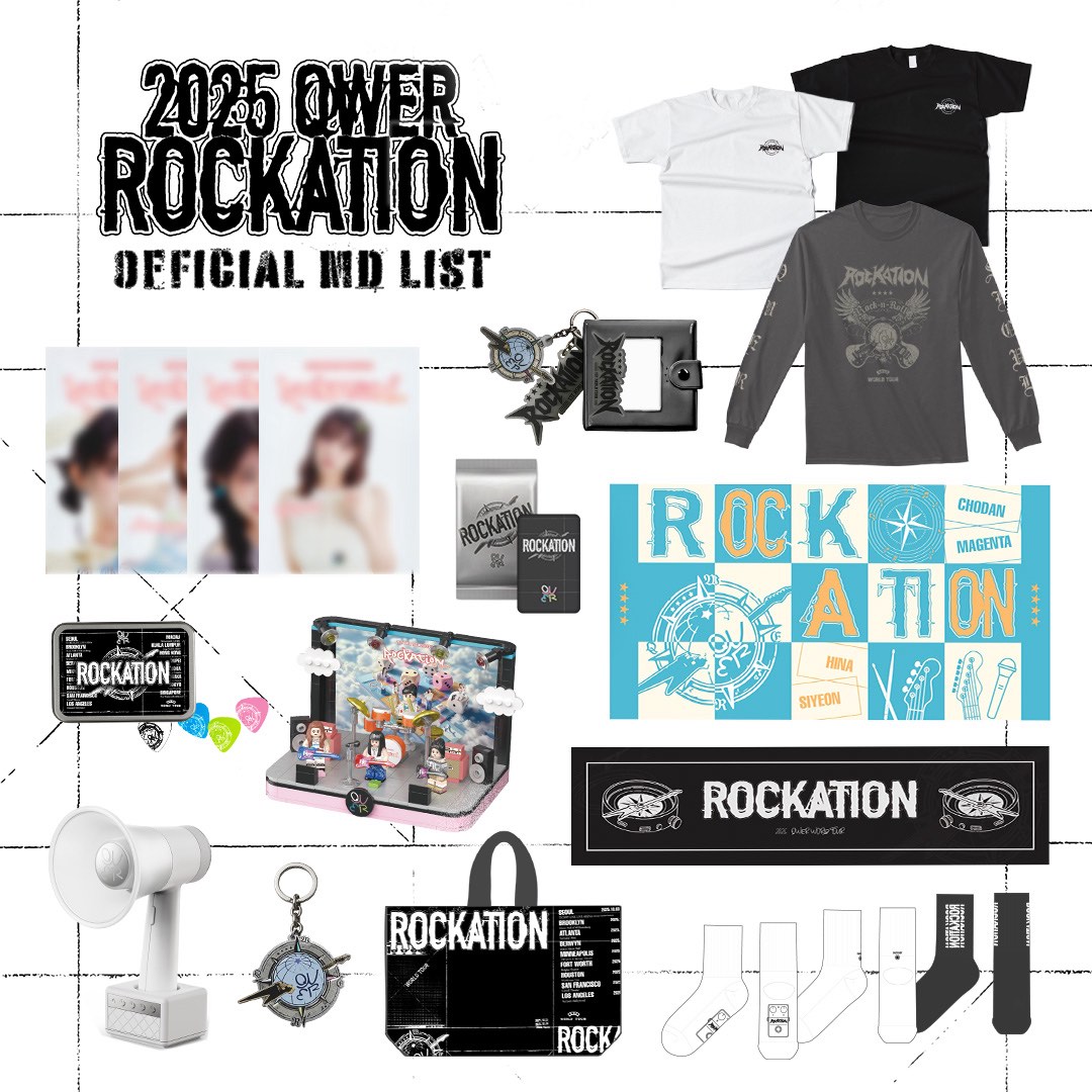 QWER ROCKATION COMING フォトカードセット ヒナ 2025 QWER 1ST WORLD TOUR <ROCKATION> Photocard Template + MD