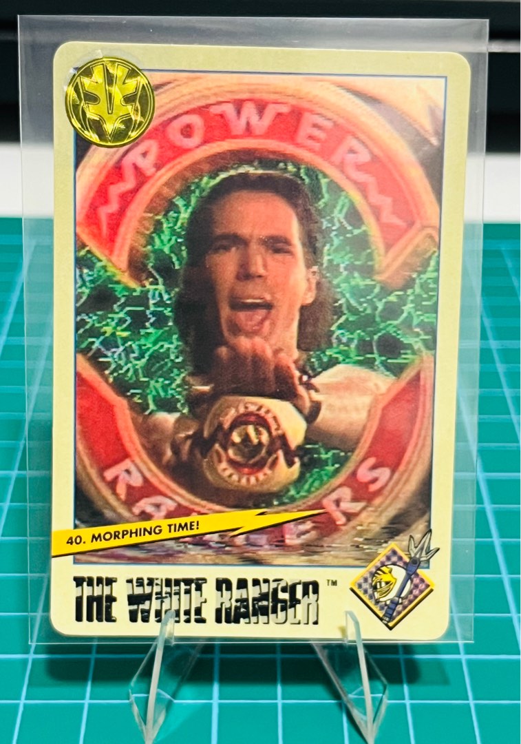 Power Ranger Card - White Ranger Morphin Time, Hobbies & Toys, Toys ...