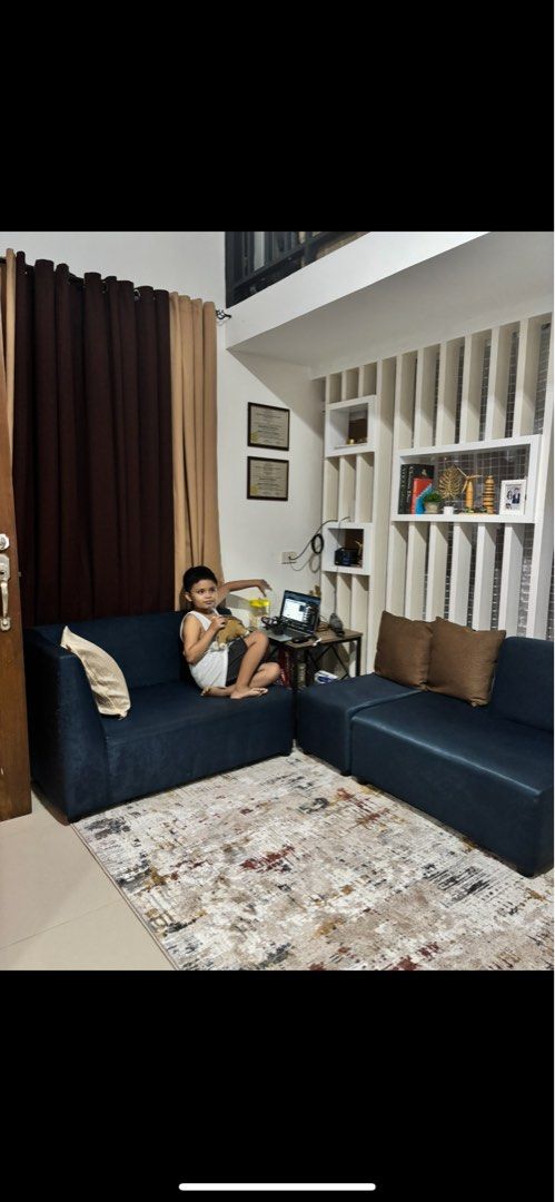 Pre loved Sofa SET Uratex Foam (Category: Sofas) located in Baliuag. Submitted by importeditemsbykimi (Listing ID 1392906693, Image 2). Description: Selling our preloved sofa set kasama na custom cover 3pc L shape sofa Uratex foam 4K ONLY SET na kasama na cover Size : Big 113cm × 66cm Medium 87cm×66cm Sml 35cm×66cm Rfs: Bibiling bago Visible scratches sa big na sofa May wood na nabali inner sa may maliit na sofa Pero still functional.
