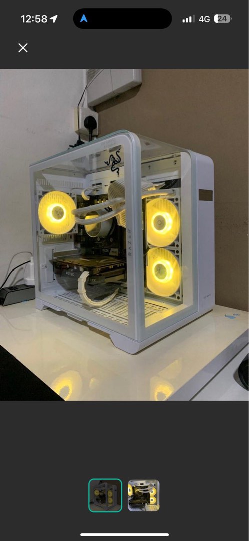 White Razer Pc Case Razer PC Case with RGB Fans, Computers & Tech, Parts & Accessories ...