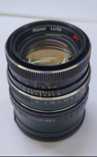 完全動作品 初期型 Rollei HFT Planar 50mm F1.8 QBM 単焦点 シンガポール産 老鏡器材控: 祿萊橙字Rollei HFT Planar 50mm f⁄1.8