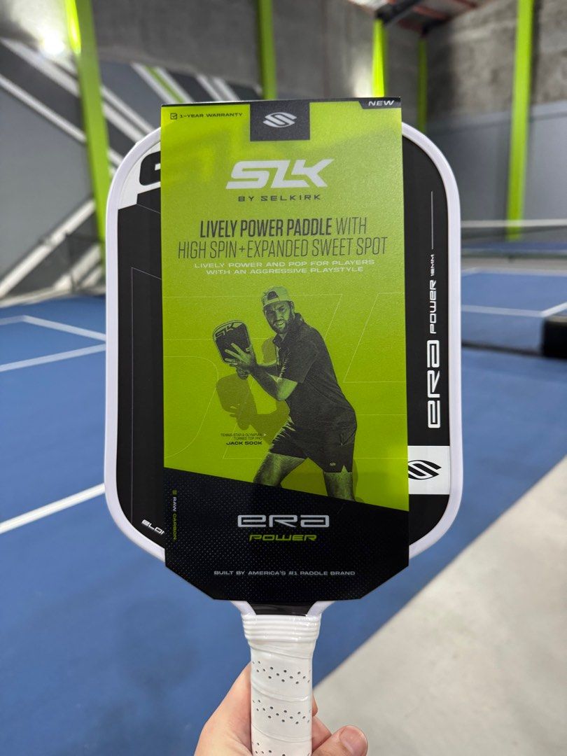 Selkirk SLK ERA Power Pickleball Paddle (Category: Racket and Ball Sports) located in Angeles City. Submitted by miggyhipolito (Listing ID 1392936790, Image 1). Description: Selkirk SLK ERA Power Pickleball Paddle Brand new. Colors white, blue, purple, green. Elongated Pampanga or Manila (by sched) Shipping via LBC or J&T.