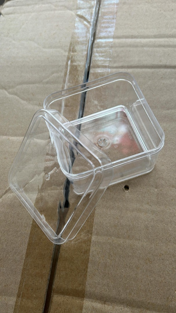 Bekas plastik bentuk petak / Square Plastic Container (PL338B) (55pcs ...