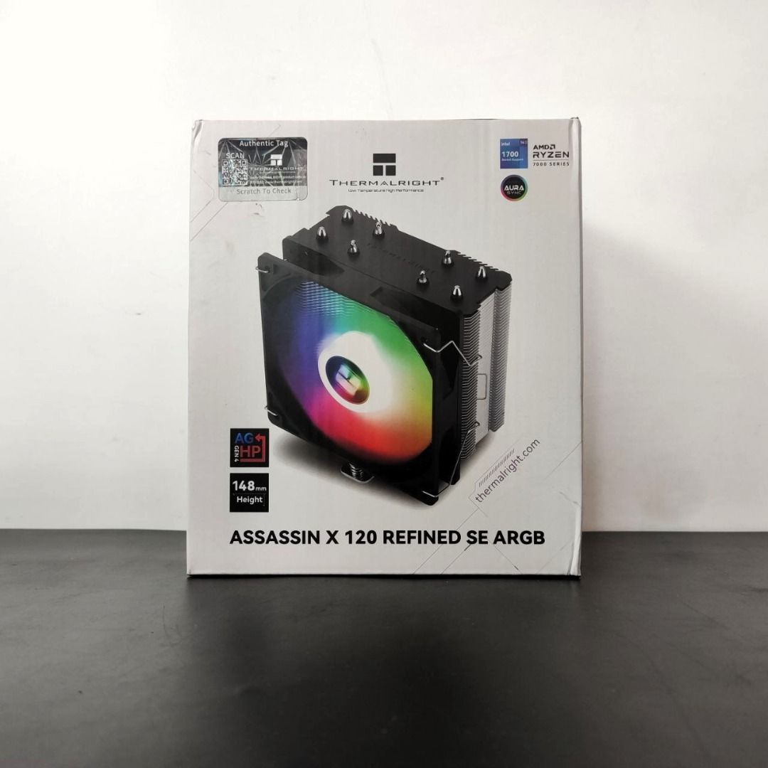 Thermalright Assassin X120R SE ARGB (Category: Computer Parts) located in Manila. Submitted by princety15 (Listing ID 1392911822, Image 1). Description: Thermalright Assassin X120R SE ARGB Exterior Color: Silver Dimensions (L x W x H) 120 x 71 x 148 mm RGB: Included Other CPU Cooler: (Air Cooler) DeepCool AK500 DeepCool AK500 Digital DeepCool AK6200 Digital Thermalright Peerless Assassin 120 SE Thermalright Phantom Spirit 120 SE Thermalright Phan