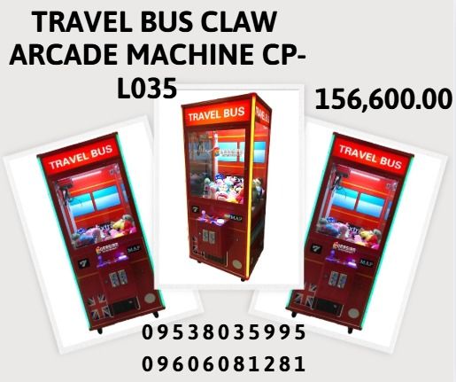 TRAVEL BUS CLA ARCADE MACHINE CP- L035 (Category: Nintendo) located in Caloocan City. Submitted by 09059603908 (Listing ID 1392945872, Image 1). Description: Model NO.:CP-L035 Size: 105*110*200cm Weight: 150Kg Power: 200W Player:1 Player Material: wood, glass .