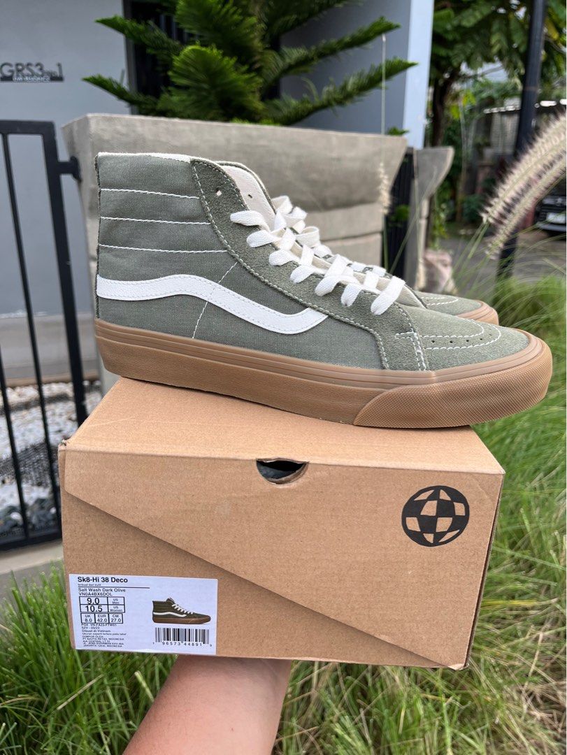 Vans Sk8 Hi deco Dark Olive size 42 BNIB/Navya