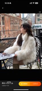 白色仿狐狸毛皮草外套White Faux Fur Coat64225028346499110
