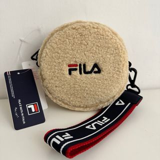 100% 全新 - FILA 米色圓形毛絨斜挎包 小手提包 斜孭包 - 男女合用64202679720835110