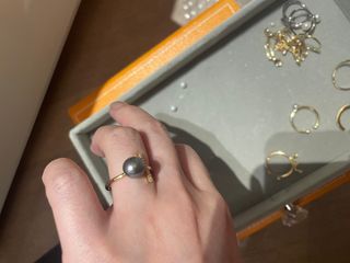 珍珠鑽石戒指64222193674241110