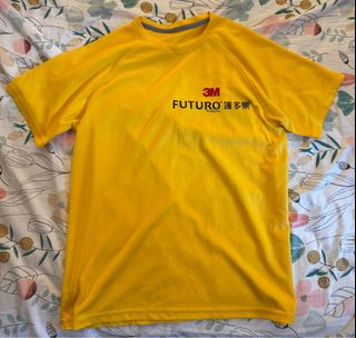 二手 3M FUTURO 護多樂 男裝 黃色 快乾 跑步 運動衫 Tee 一件 ( M Size 中碼 非 Nike Adidas )64174360040705110