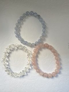 🎐水晶手鏈 粉水晶 藍晶石 白水晶 圓形 正方形64203804663681110