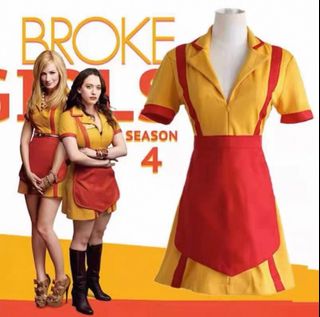 侍應 圍裙 cosplay 萬聖節服裝 2 broke girls Halloween costume64221546065155110