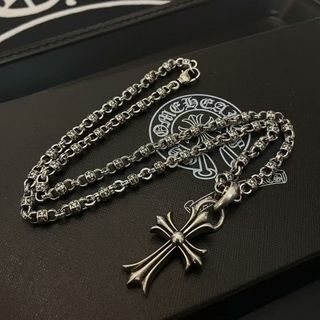 順豐包郵 🎉克羅心Chrome hearts十字架花球設計潮流項鏈64214999089793110