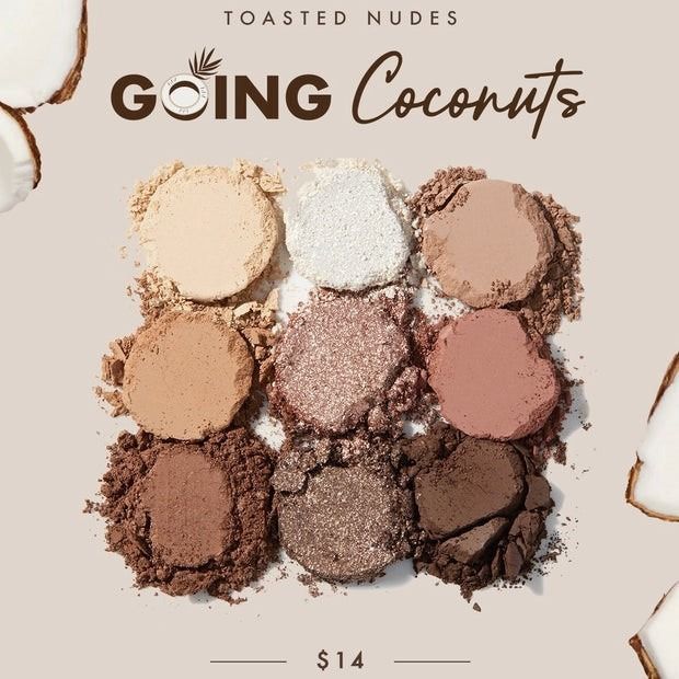 COLOURPOP GOING COCONUTS EYESHADOW PALETTE (Category: Makeup) located in Manila. Submitted by juanashopbies_ph (Listing ID 1393228819, Image 3). Description: Go loco for this toasted neutral 9 pan palette, perfect for your every day look. This super wearable palette is cute, compact, and ready for any look. Featuring our ultra-pigmented pressed powder formula in Matte, Metallic and Matte Sparkle finishes that’s long-lasting, applies evenly and bl