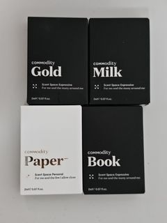 COMMODITY 2ml perfume sprayđ$40 each Eau de Parfum EDP éŚć°´ćż x4 scents: Scent Space Espressive Personal (â
ď¸ Milk, â
ď¸ Gold, â
ď¸ Book, â
ď¸ Paper,) âĄď¸ćł¨ćPrice each below@ćŻäťśĺš64215243198339110