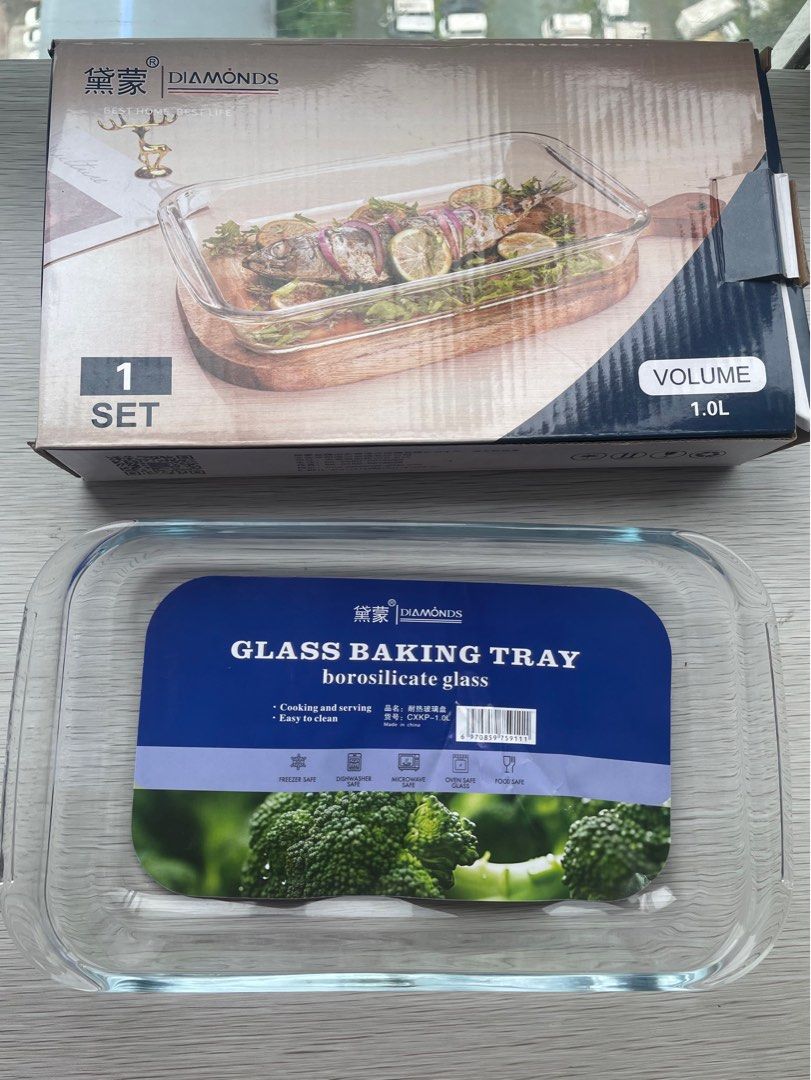 Diamonds 1 Liter Rectangular Borosilicate Glass Baking Dish (Category: Food Organization & Storage) located in Quezon City. Submitted by shopgood_mnl (Listing ID 1393100957, Image 2). Description: Diamonds 1 Liter Rectangular Borosilicate Glass Baking Dish freezer safe, dishwasher safe, microwave safe, and oven safe perfect for gifting 6pcs available.