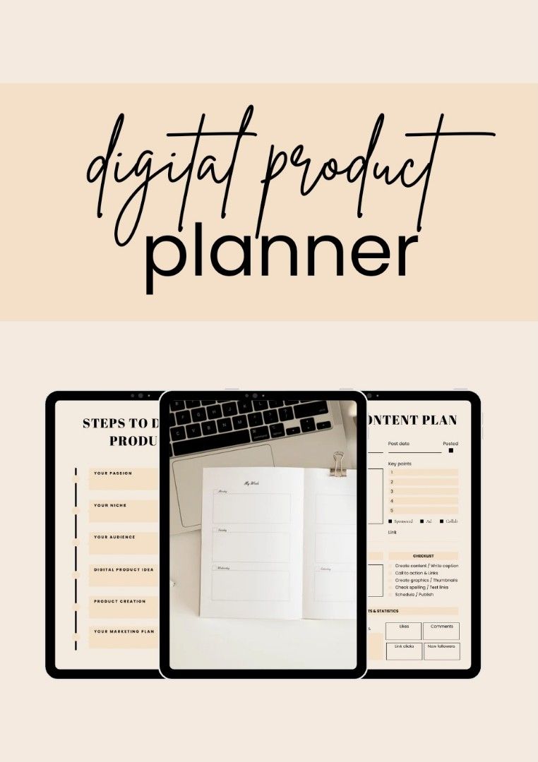 Digital Product Planner (Category: Software) located in Iloilo. Submitted by pinspirewitha (Listing ID 1393083576, Image 2). Description: Feeling overwhelmed by your to do list? Our PDF DIGITAL PRODUCT PLANNER is here to help you get organized, stay motivated, and achieve your goals! This printable and Canva-editable planner is designed to help you prioritize tasks, manage your time, and boost productivity. Grab your copy now! You'll receive a Pd