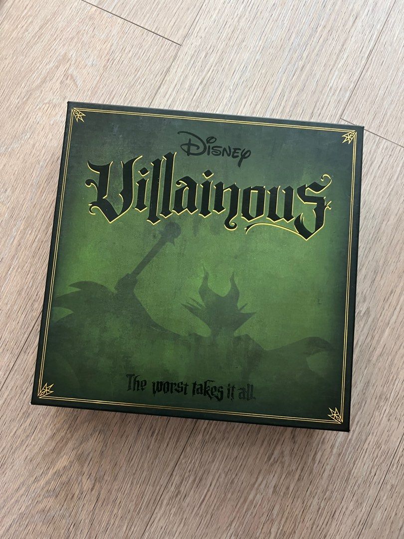 Disney Villainous Game (ORIGINAL bought from Amazon US) (Category: Board Games & Puzzles) located in Makati City. Submitted by myechung (Listing ID 1393109353, Image 1). Description: Almost brand new villainous game Bought from amazon us, played only once. The two card decks are still sealed with original plastic. Everything is in brand new condition.