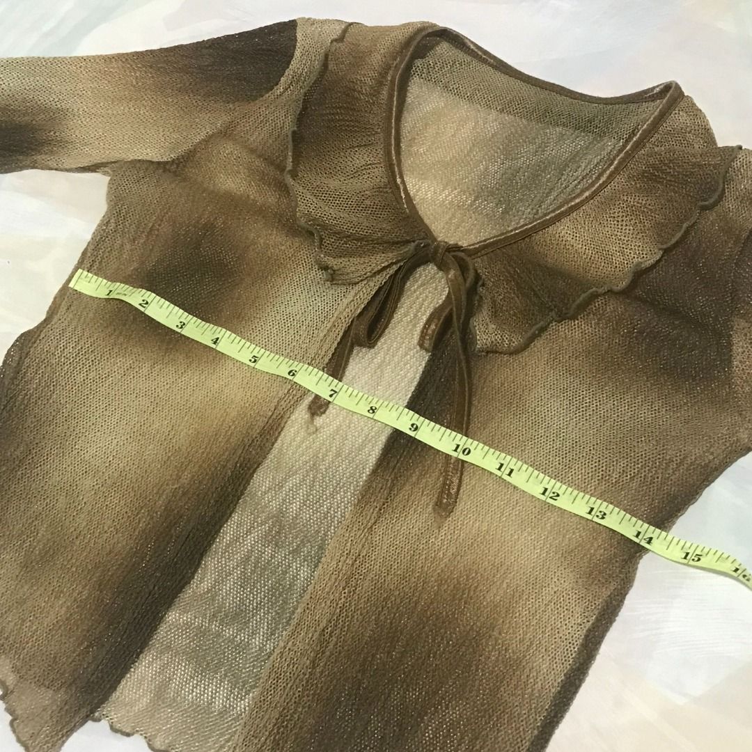 fairycore mesh ombre top forest green brown (Category: Others Tops) located in Taguig. Submitted by aewrlds (Listing ID 1393119594, Image 3). Description: make reading a habit ⋆·˚ ༘ * GREEN BROWN FAIRYCORE MESH TOP refer to photos for sizes. best fits xs-s vv unique!! can be worn as is or for layering please dont ask for any more photos if not necessary, actual pics are already posted and that’s as good as it gets. ty! . . . . . ◟੭ gcash payment 