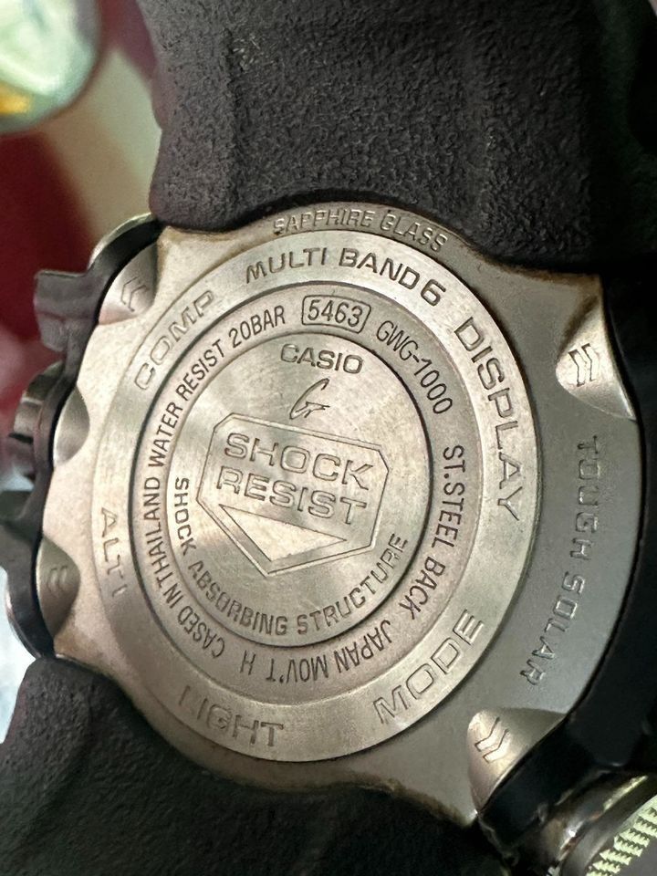 G SHOCK GWG 1000 Mudmaster (Category: Men's Watches) located in Angeles City. Submitted by migszi16 (Listing ID 1393180839, Image 2). Description: G SHOCK GWG 1000 Mudmaster ORIGINAL ORIGINAL ORIGINAL -UNIT Only no box -No issues -Minimal Sratches -NEVER Repaired -Seldom Used -For Sale only no to swap Meetup/Location: Angeles Pampanga.