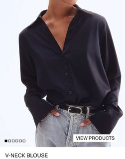 H&M V領女裝上衣 - 黑色64208117029763110